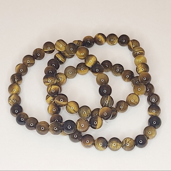 Yellow Tiger Eye Gemstone Bracelet - Picture 3 of 4